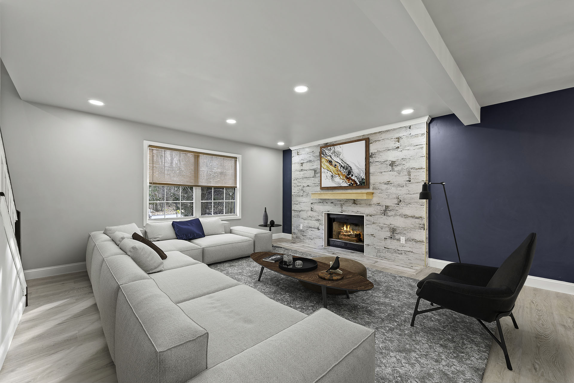 Virtually Staged Image of the inside of a house